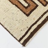 Vintage Brown & Beige Persian Runner Rug, 88x351Cm