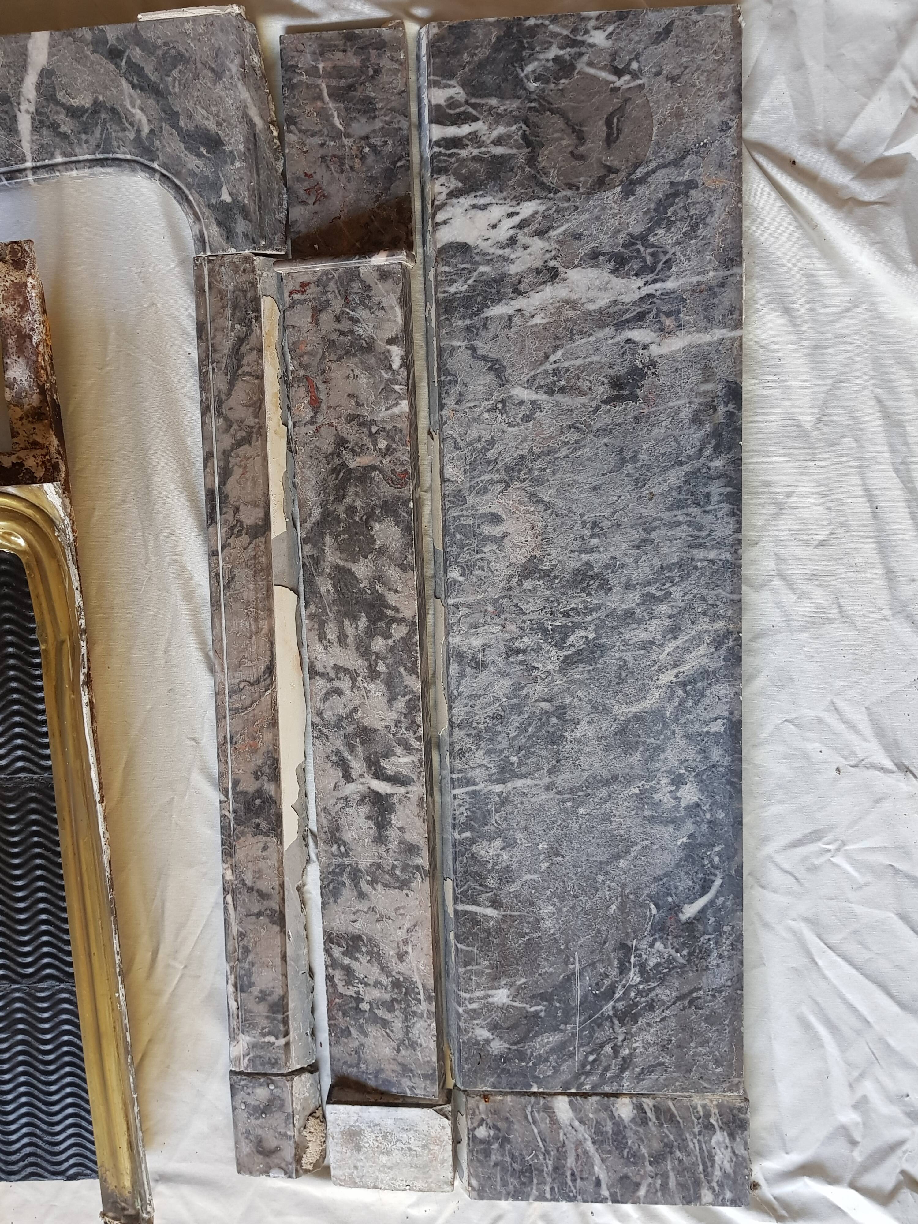 Pompadour marble fireplace 1860