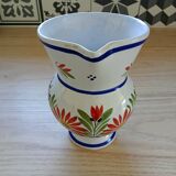Pichet céramique HB Quimper, pot à lait, carafe, pichet vintage, en faïence française