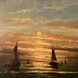 “Sunset on Water” Oil Painting of Venice