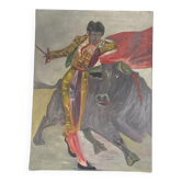 Regionalist painting oil on canvas