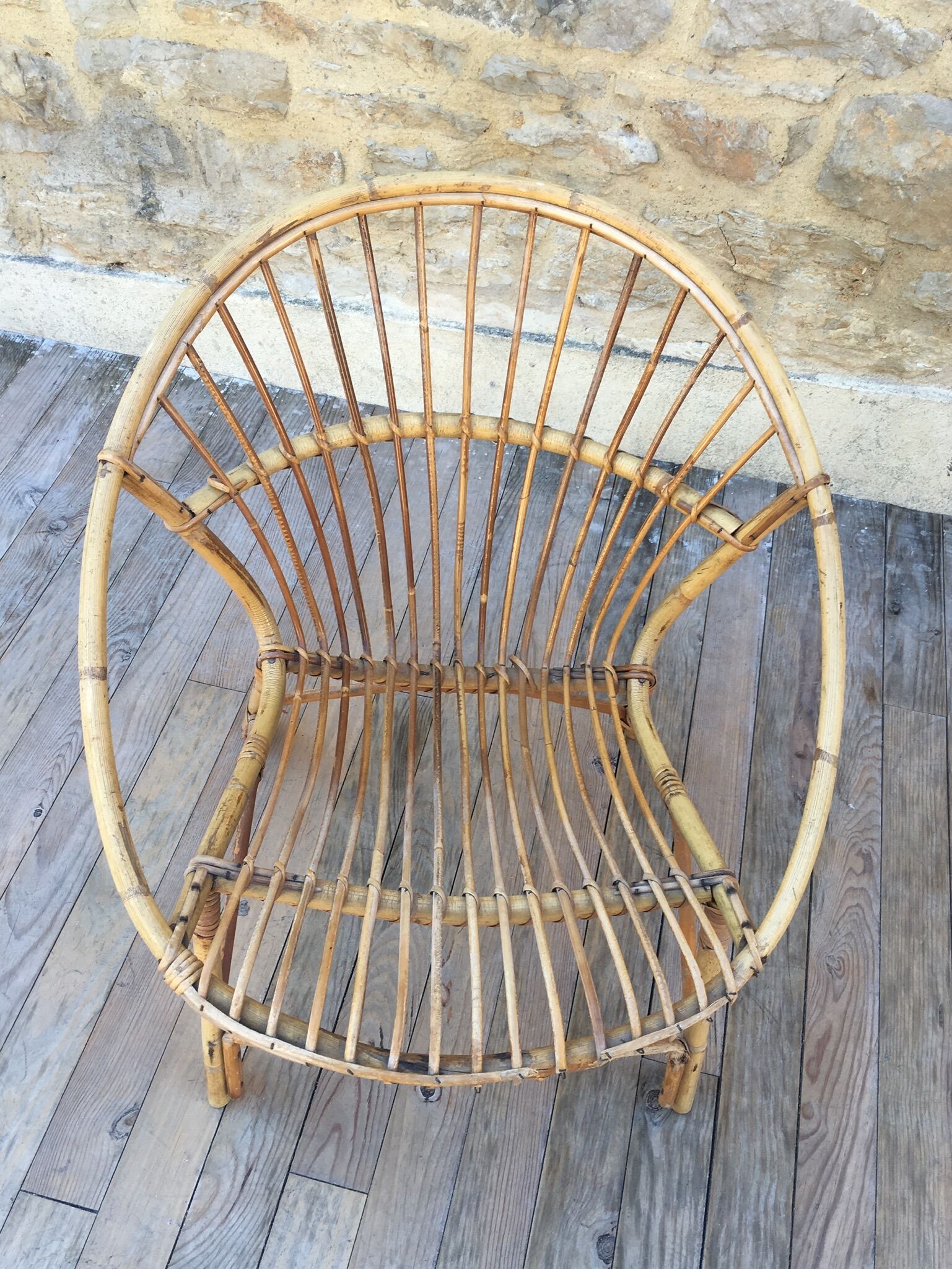Rattan basket chair
