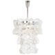 Murano glass suspension light in chrome designed by Carlo Nason for Kalmar, Catena, Austria.