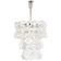 Murano glass suspension light in chrome designed by Carlo Nason for Kalmar, Catena, Austria.