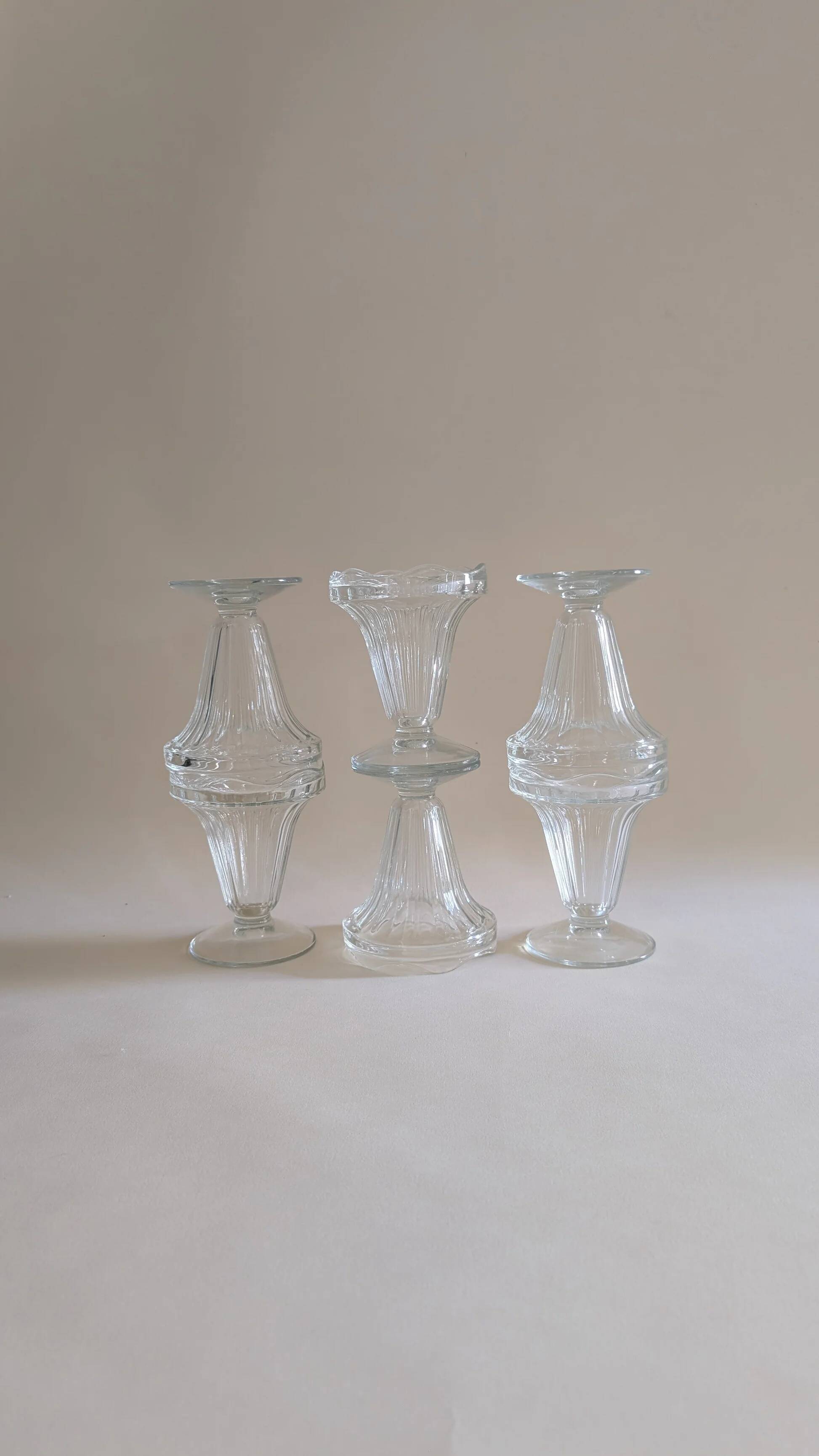 Ensemble de 6 coupes à glaces en verre
