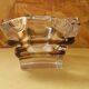 Old vintage transparent & smoked crystal ashtray