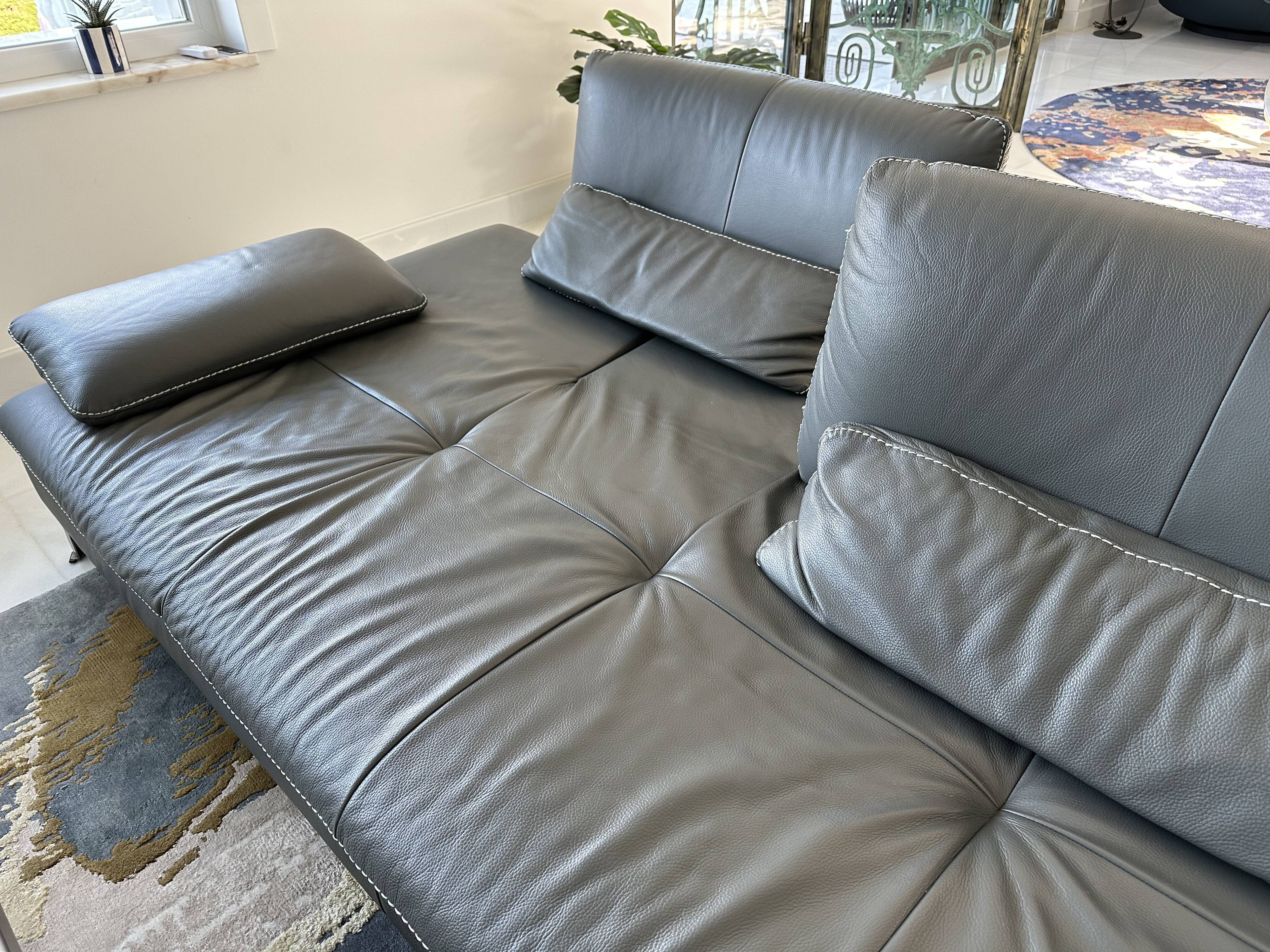 Leather sofa Scenario Roche Bobois