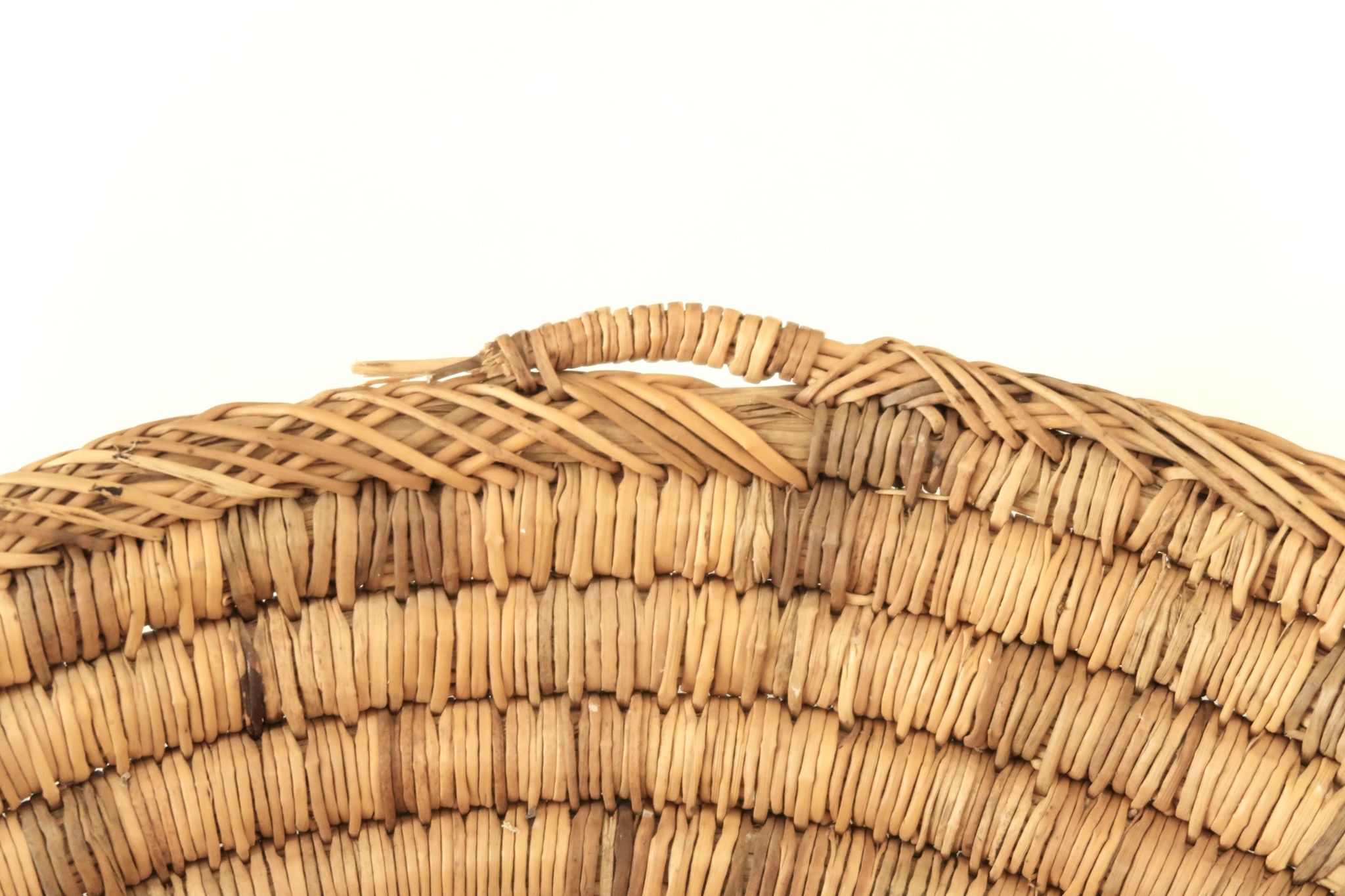 Braided round basket or wall decoration, 70s