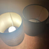 Paire de lampe bois et jute
