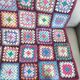 Plaid vintage crochet granny square multicoloured