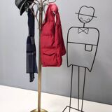 Brass and Glass Revolving Coat Rack, Italy