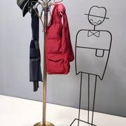 Brass and Glass Revolving Coat Rack, Italy