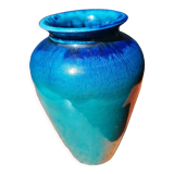 Turquoise and cobalt vase