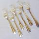 6 Christofle art deco style silver plated forks