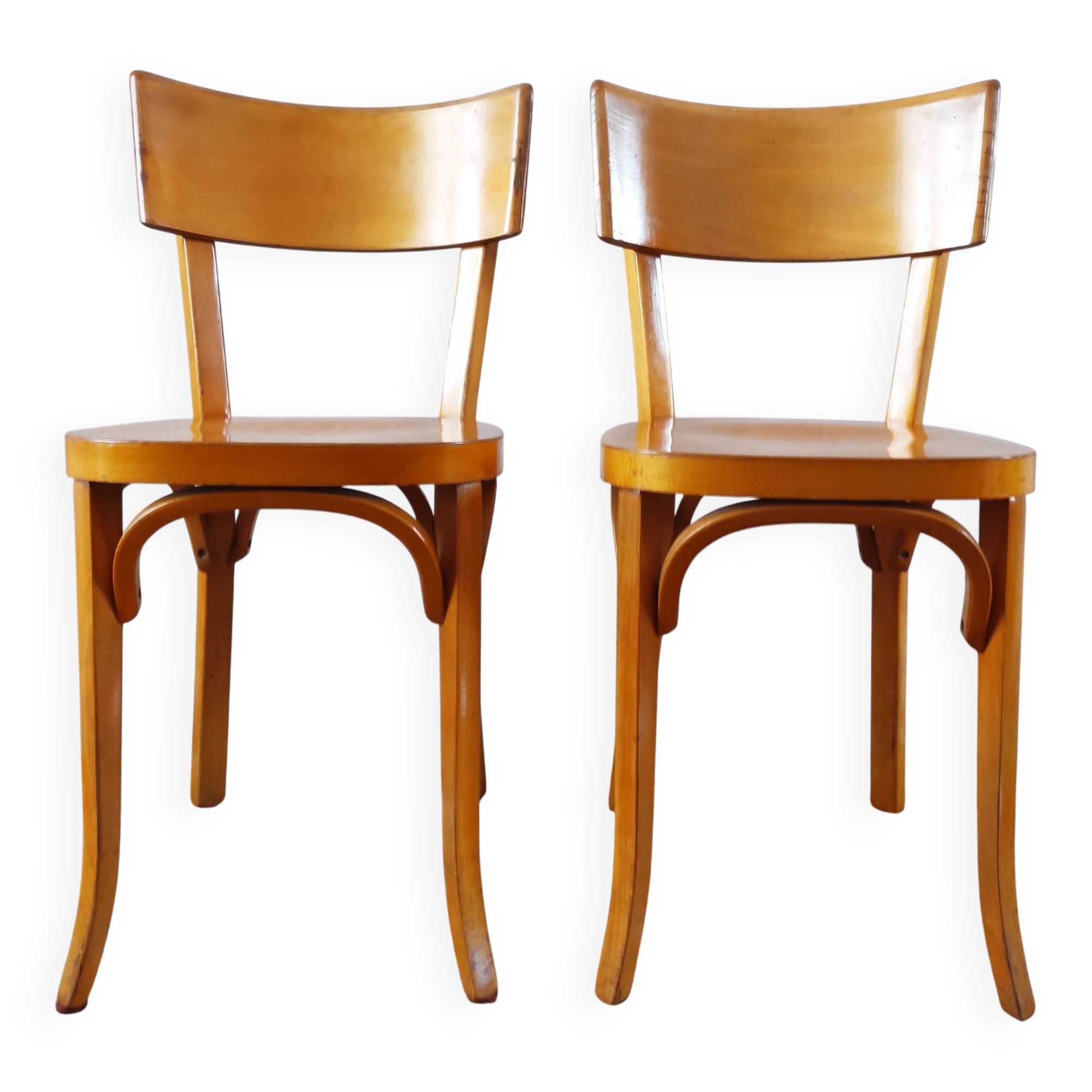 Pair of Baumann bistro chairs