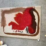 Tapis en laine tufté main Tisca Forster – France des années 1980