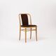 Suite de 2 chaises en bois courbé et velours marron par TON