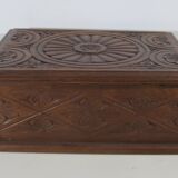 Carved wooden box