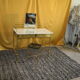 Dressing table marble and brass