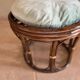 Vintage rattan pouf