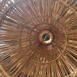 Rattan pendant lamp or light in the shape of an Asian lantern
