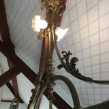 Bronze billiard chandelier