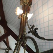 Bronze billiard chandelier