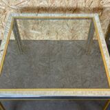 Tables basses en chrome & laiton