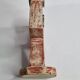 Ethnic candle holder with two branches, Moroccan handicrafts, 18 cm