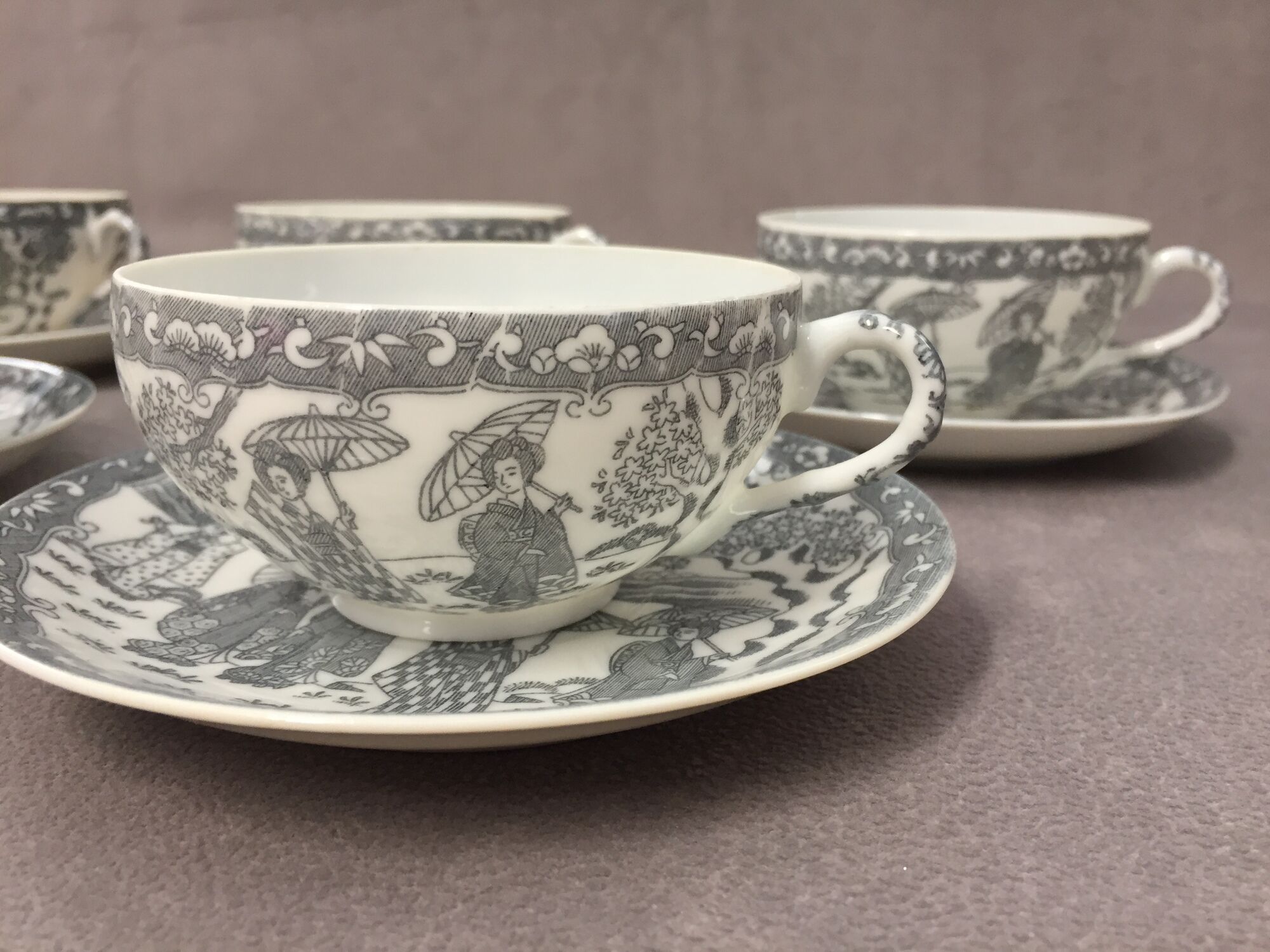 Old tea set coffee chocolate vintage made in japan 1950 fine porcelain