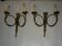 Pair of very large Empire style 2-light wall sconces