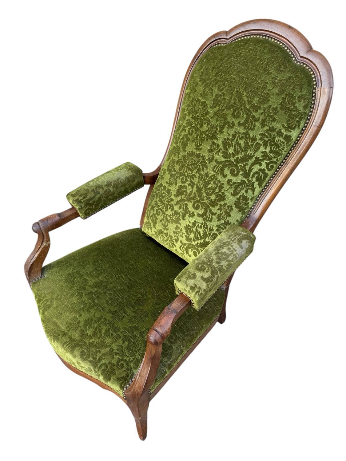 19's voltaire rack and pinion armchair