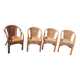 4 fauteuils en  rotin