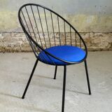 Set of 4 basket armchairs from the 1950s