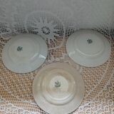 3 old Terre de fer plates