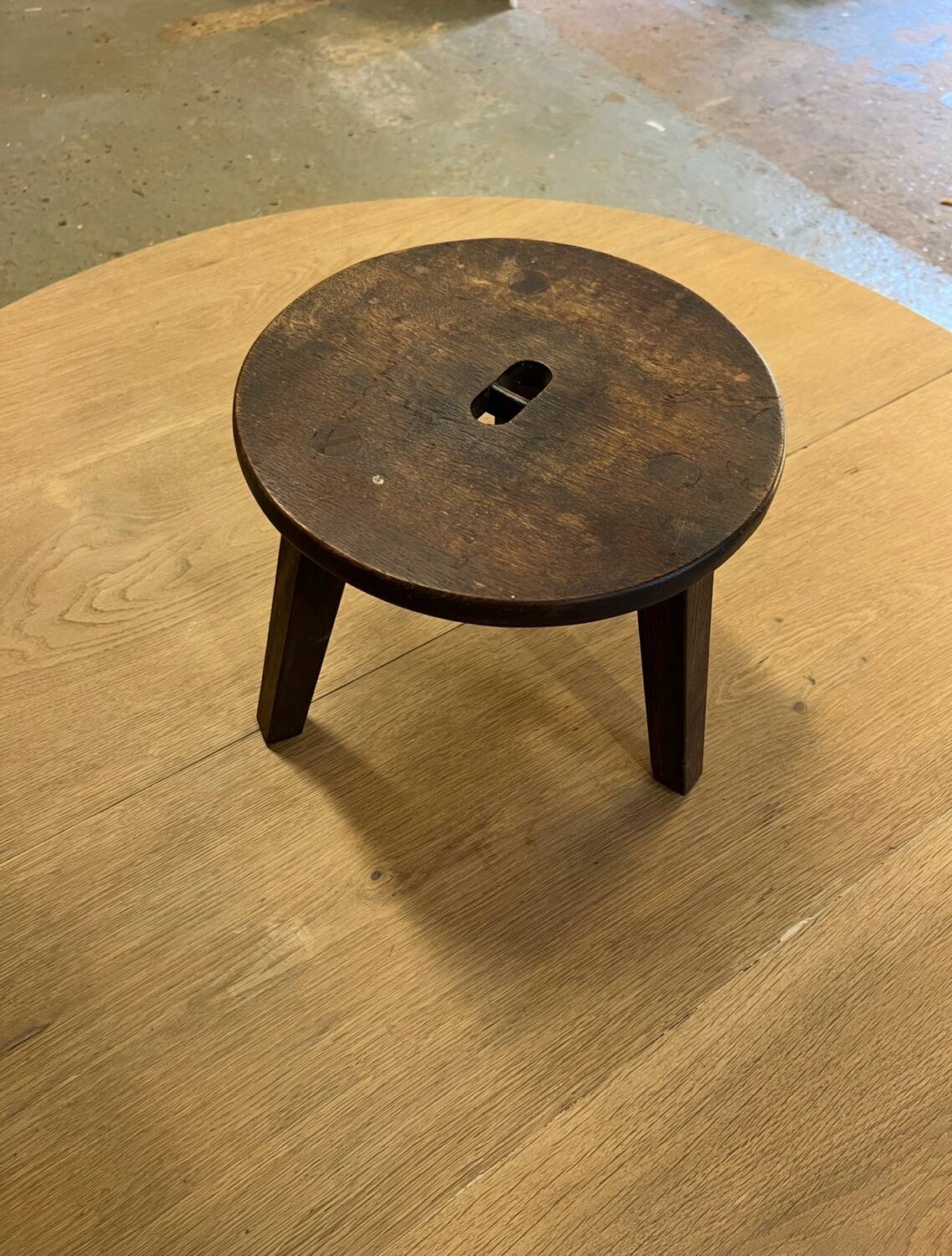 Wabi sabi oak stool