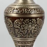 Large European Vintage Metal Vase - Decorative Bronze Tabletop Display