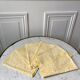 Set of 6 patterned yellow towels 60s-70s