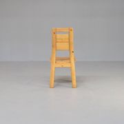 Ensemble de chaises de salle à manger en bois de pin des années 70 / 4