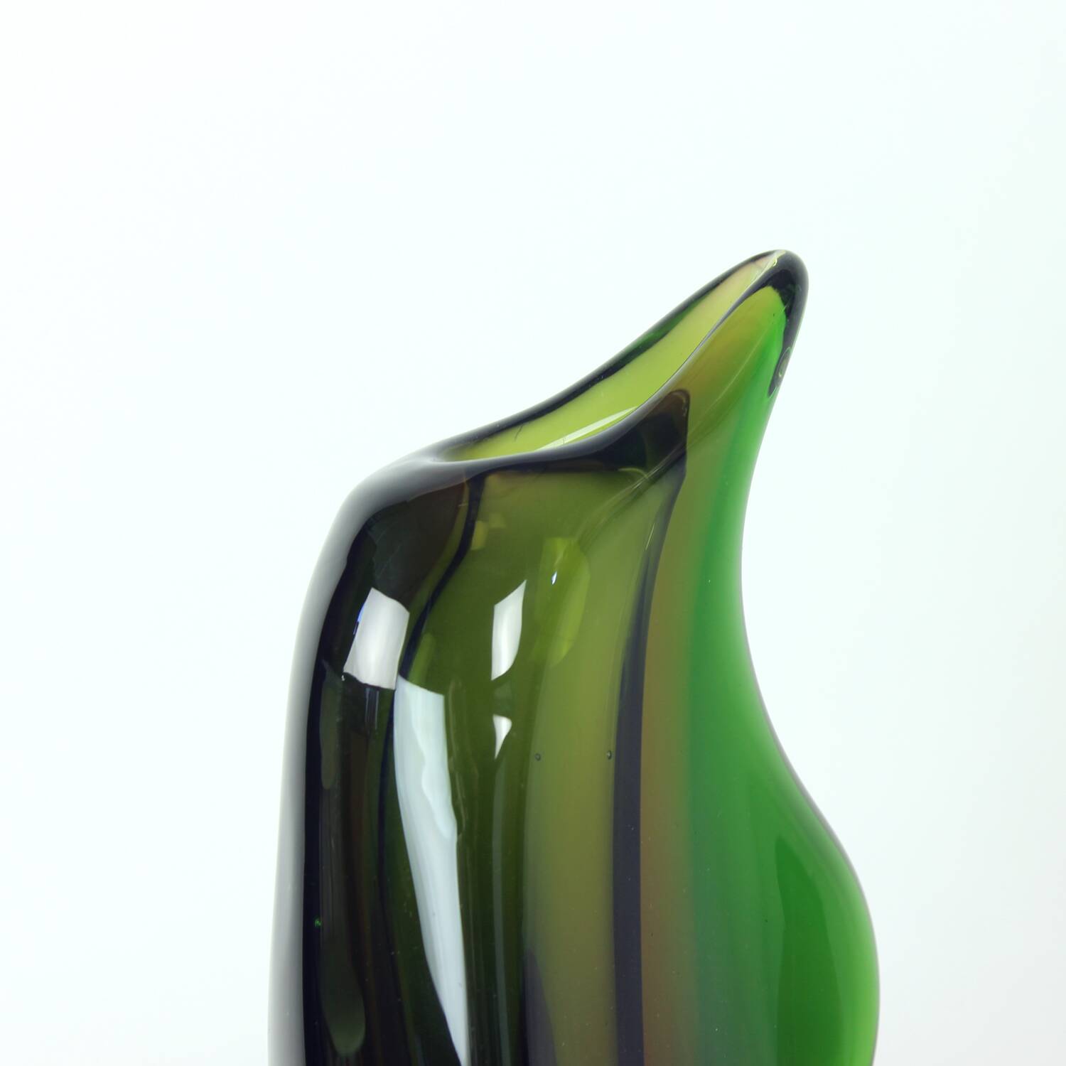 Sculptural Art Glass Vase By Mstišov Glassworks, Czechoslovakia, 1960s