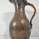 Persian Hammam Jug Vase in Silvered Copper / 19th Persian Empire / Chiseled Qajar
