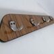 Towel rack formica hooks aluminum free form vintage