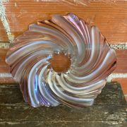 Vintage Art Nouveau Moulded Glass Cup Old Wave