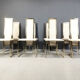 Vintage brass dining chairs by Belgo Chrom, 1970s - set of 8