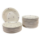 Service in earthenware from the Digoin Sarreguemines factory.
