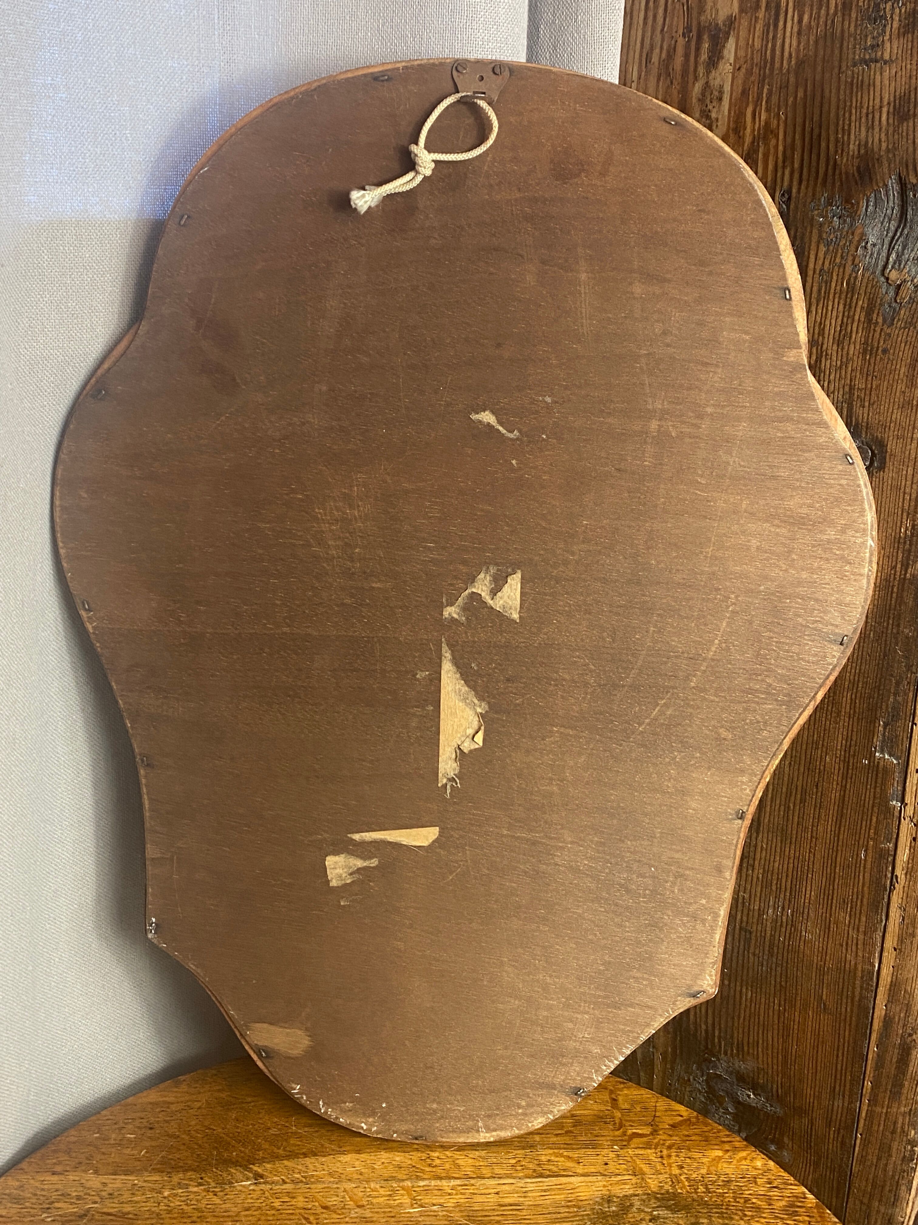 Golden wooden mirror