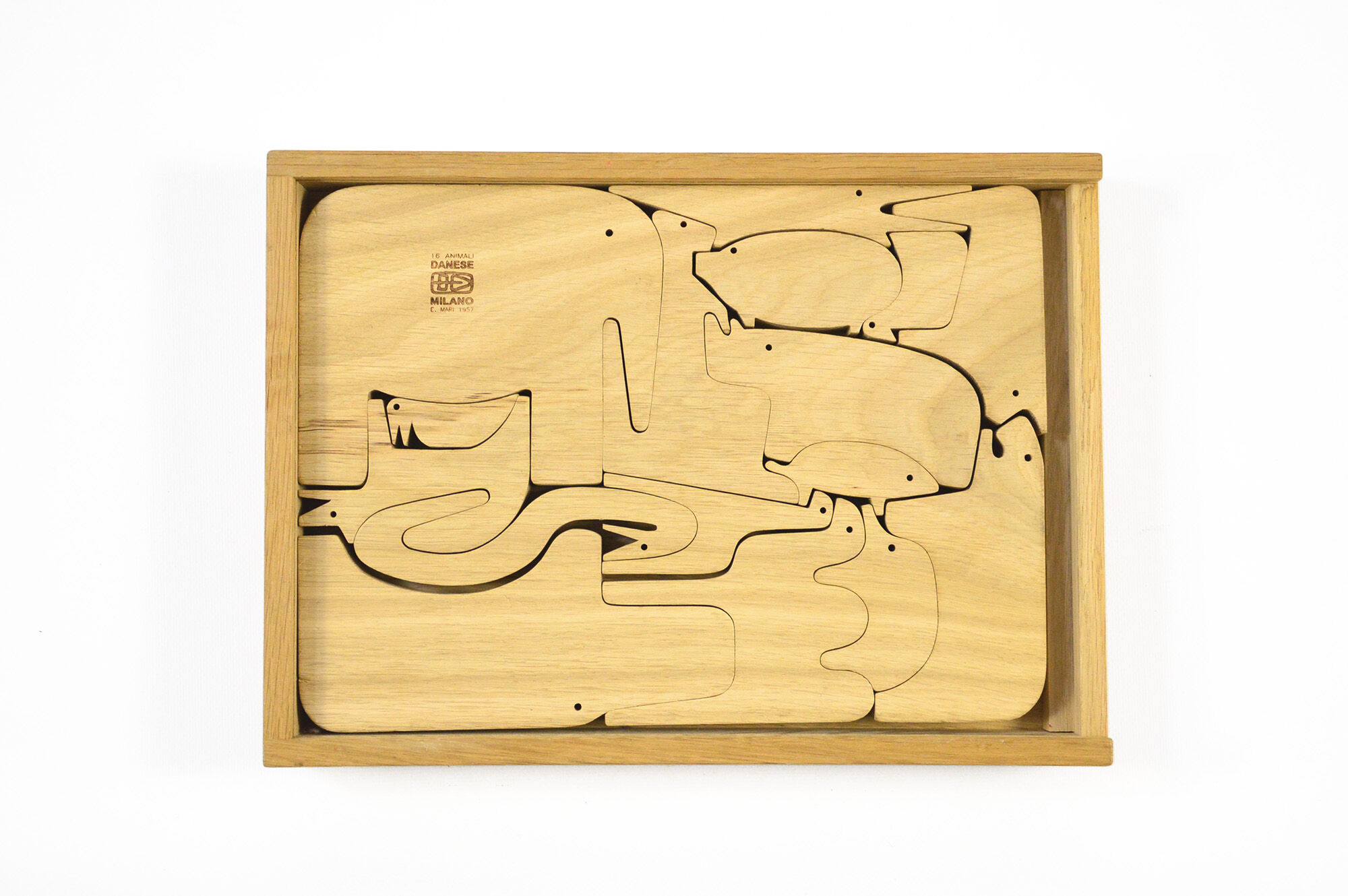 Puzzle 16 Animali by Enzo Mari For Danese, 1957 limited Edition
