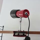 Italian clamp wall lamp with double chrome ball joint 1970