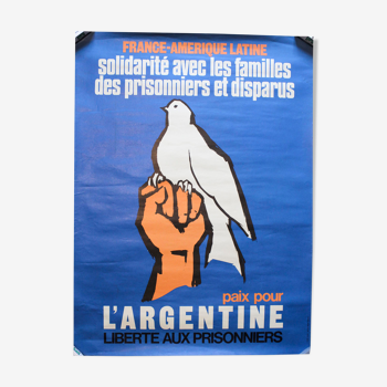 Peace for Argentina poster Freedom France-Latin America