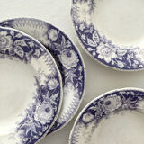 4 Sarreguemines "Jardinière" ironstone soup plates